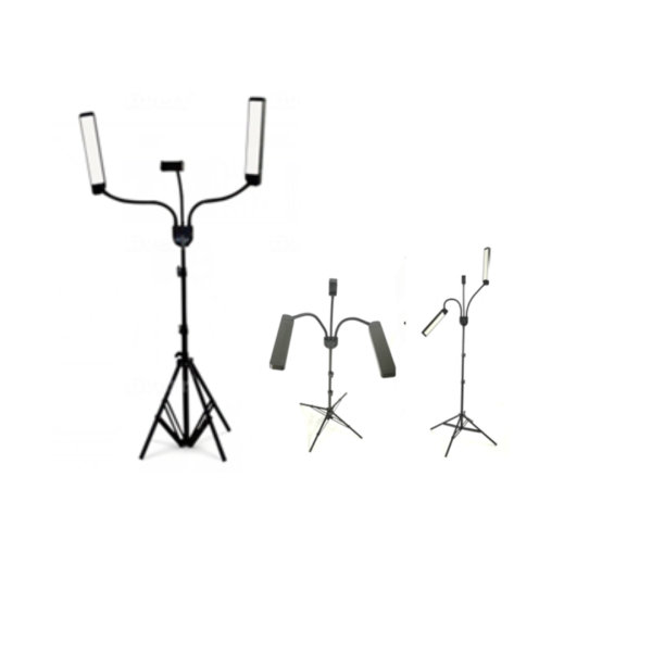 Kosmetik Lampe mit zwei flexiblen Armen und einer Handyhalterung
