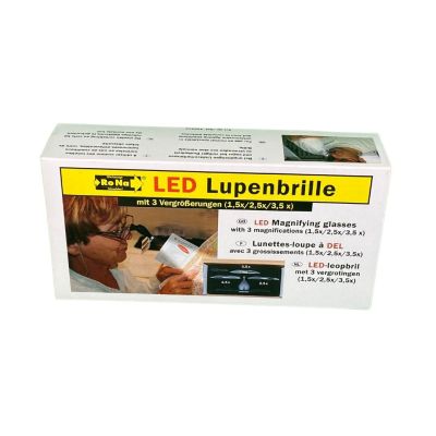 Lupenbrille mit Licht, 3 Vergrößerungen, 1 Stk.