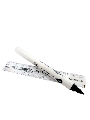 Vorzeichenstift + Korrekturstift mit Lineal, steril