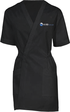Scalp wrap coat, black