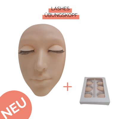 Übungskopf Lashes inkl. Nachfüllungen
